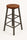 Sgabello alto H. 65/75 cm BAR PUB stile INDUSTRIAL seduta legno massello / telaio a trapezio in metallo tubolare PERSONALIZZABILE