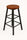 Sgabello alto H. 65/75 cm BAR PUB stile INDUSTRIAL seduta legno massello / telaio a trapezio in metallo tubolare PERSONALIZZABILE