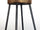 Sgabello alto H. 60/70 cm stile INDUSTRIAL colore NOCE/NERO PERSONALIZZABILE E SU MISURA