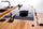 Kitchen Island made on INDUSTRIAL style CARPENTER'S COUNTER ALL in solid wood and predisposition for household appliances 220x110xh90 cm