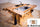 Kitchen island made on 2 INDUSTRIAL style CARPENTER'S WORKTOPS ALL solid wood and predisposition for household appliances 230x120xh90 cm