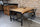 Tavolo da cucina con due allunghe in stile INDUSTRIAL in legno massello e gambe in ferro tubolare 150/190/230x90xh80 cm
