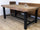 Tavolo stile INDUSTRIAL COUNTRY con piano in abete scortecciato da 7 cm e struttura in ferro Misure 200×90×H78 cm