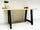 Tavolo stile INDUSTRIAL con top in olmo e gambe in ferro "A" - 160×80×H80 cm personalizzabile