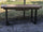 Tavolo fisso cucina e pranzo stile INDUSTRIAL SHABBY VISSUTO piano TOP abete 170x80xh78cm e gambe in ferro tubolare 8x8cm