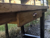 Tavolo fisso cucina e pranzo stile INDUSTRIAL SHABBY VISSUTO piano TOP abete 170x80xh78cm e gambe in ferro tubolare 8x8cm