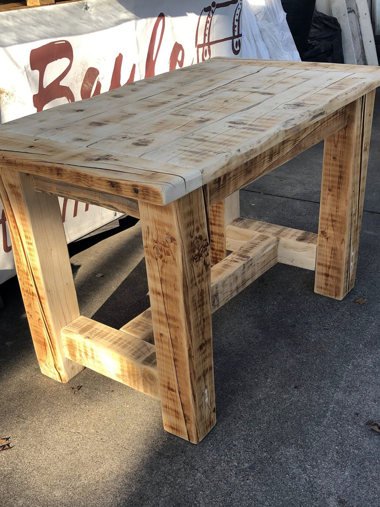 Rustic old style COUNTRY FATTORIA table with a lived-in effect in solid wood 120x70xh78 cm MADE TO MEASURE