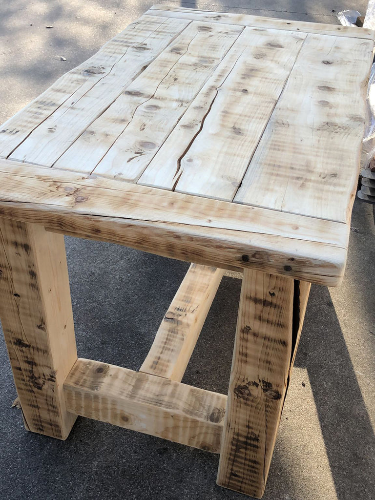 Rustic old style COUNTRY FATTORIA table with a lived-in effect in solid wood 120x70xh78 cm MADE TO MEASURE