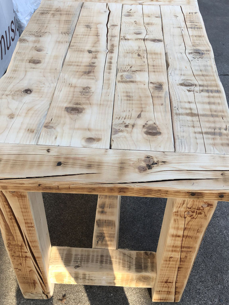 Rustic old style COUNTRY FATTORIA table with a lived-in effect in solid wood 120x70xh78 cm MADE TO MEASURE