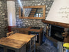 Tavolo da cucina per 2 coperti – Stile INDUSTRIAL RUSTICO | Top in legno massello, struttura in ferro | 120×80×H78 cm