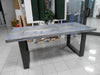 Tavolo fisso cucina e pranzo stile INDUSTRIAL VISSUTO legno massello e gambe in ferro 200x100xh80 cm