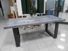 Tavolo fisso cucina e pranzo stile INDUSTRIAL VISSUTO in legno massello e gambe in ferro misure 200x100xh80 cm