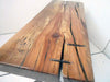 Tavolo basso tavolino da caffè salotto stile INDUSTRIAL con tavola legno massiccio 6 cm gambe in ferro acroce 98x38xh45 cm