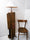 Piantana con paralume da riciclo Stipo in legno stile COUNTRY luce Edison a bulbo retrò 20x25xh150 cm NOSTRA PRODUZIONE