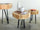 Tavolino rotondo da caffè INDUSTRIAL / RUSTICO in tronco d'albero legno spessore 10-13cm diametro variabile 30/50cm gambe in ferro a pinna