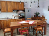 Tavolo rettangolare fisso per cucina e soggiorno stile RUSTICO / COUNTRY FATTORIA legno massello di abete 220x80h80 cm