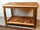 Tavolo rialzato isola cucina Consolle stile COUNTRY legno massello con ripiano a giorno misure 150x90xh100 cm
