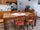 Tavolo rettangolare fisso per cucina e soggiorno stile RUSTICO / COUNTRY FATTORIA legno massello di abete 220x80h80 cm