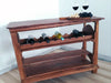 Consolle cantinetta cucina soggiorno angolo BAR stile RUSTICO legno massello da riciclo 120x30xh90 cm