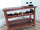 Consolle cantinetta cucina soggiorno angolo BAR stile RUSTICO legno massello da riciclo 120x30xh90 cm