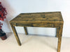 Tavolo rialzato snack isola cucina Consolle stile COUNTRY legno massello 2 cassetti maniglie in Cuoio145x75xh105 cm
