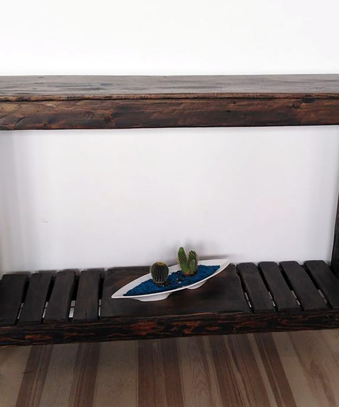Consolle per arredo ingresso soggiorno e disimpegno stile RUSTICO legno massello 150x40xh100 cm