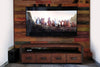 Mobile basso soggiorno salotto porta TV stile INDUSTRIAL legno massello 4 cassetti e vano a giorno 180X45h60 cm (Copia)