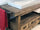 Bathroom cabinet in JOINER'S BENCH / INDUSTRIAL style solid wood with provision for large rectangular sink 156x58xh90 cm