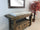 Bathroom cabinet in JOINER'S BENCH / INDUSTRIAL style solid wood with provision for large rectangular sink 156x58xh90 cm