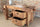 Banco Falegname per arredo isola cucina soggiorno bagno stile INDUSTRIAL legno massello 2 cassetti e 2 morse 170x70xh75 cm