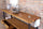 Mobile bagno stile INDUSTRIAL legno massello e ferro con 1/2 lavabi e 1/2 rubinetti opzionali 180x50xh70 cm