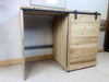 Mobile bagno / lavanderia copri lavatrice stile INDUSTRIAL in legno massello di frassino 120x50h90 cm