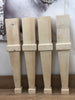 Set di 4 Gambe tavolo a spillo rettangolari in legno massello di abete 14x11xh90 cm personalizzabili e su misura