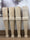 Set di 4 Gambe tavolo a spillo rettangolari in legno massello di abete 14x11xh90 cm personalizzabili e su misura