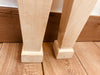 Set di 4 Gambe tavolo a spillo rettangolari in legno massello di abete 14x11xh90 cm personalizzabili e su misura