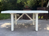 RUSTIC style kitchen and living room table white SHABBY solid rustic fir wood 210x80h80 cm