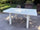 RUSTIC style kitchen and living room table white SHABBY solid rustic fir wood 210x80h80 cm