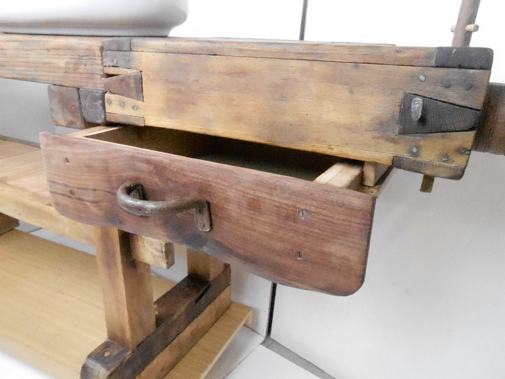 BANCO FALEGNAME VISSUTO / INDUSTRIAL style bathroom cabinet in solid wood for 1/2 optional countertop washbasins 160x60xh85 cm