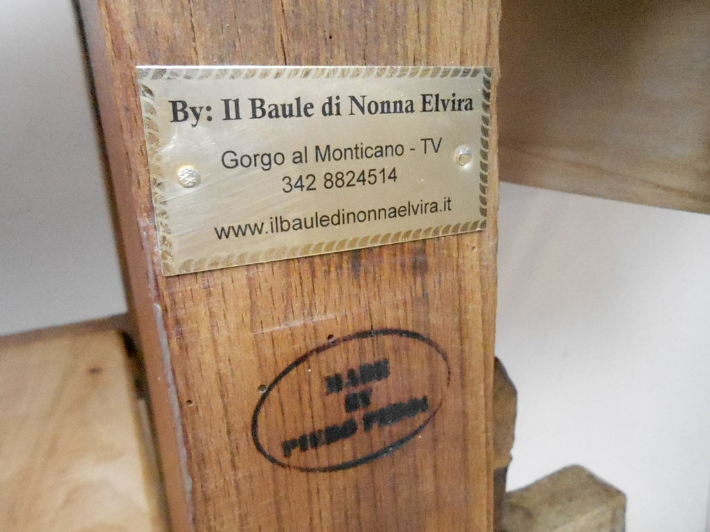 BANCO FALEGNAME VISSUTO / INDUSTRIAL style bathroom cabinet in solid wood for 1/2 optional countertop washbasins 160x60xh85 cm