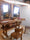 Banco Falegname per arredo negozio Parrucchiere stile INDUSTRIAL specchiere e mobile in legno massello 180x65xh85 cm