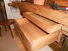 Banco Falegname per arredo negozio Parrucchiere stile INDUSTRIAL specchiere e mobile in legno massello 180x65xh85 cm