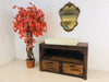 Mobile multiuso Bagno soggiorno cucina in stile COUNTRY FATTORIA legno massello anche riciclo due cassetti un vano a giorno misure 120x55xh80 cm