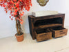 Mobile multiuso Bagno soggiorno cucina in stile COUNTRY FATTORIA legno massello anche riciclo due cassetti un vano a giorno misure 120x55xh80 cm