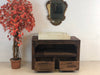 Mobile multiuso Bagno soggiorno cucina in stile COUNTRY FATTORIA legno massello anche riciclo due cassetti un vano a giorno misure 120x55xh80 cm