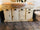 Mobile bagno in stile CLASSICO in bianco SHABBY legno massello quattro ante e un cassetto predisposizione lavandino ad incasso misure 130x35xh80 cm