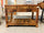 High table Console furniture BAR breweries kitchen island COUNTRY style solid wood 2 drawers and open compartment 150x80xh80 cm
