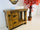 Bathroom cabinet in WORKBENCH / INDUSTRIAL style solid wood with drawers and vice and sink predisposition dimensions 110x60xh80 cm