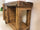 Bathroom cabinet in WORKBENCH / INDUSTRIAL style solid wood with drawers and vice and sink predisposition dimensions 110x60xh80 cm