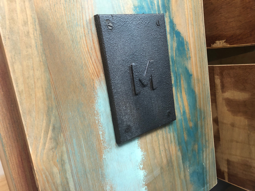 Mobile Credenza Madia soggiorno stile INDUSTRIAL legno massello porte scorrevoli e cassetti 140x50xh100 cm