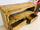 Mobile Consolle + Specchio per arredo ingresso stile COUNTRY FATTORIA legno massello con cassettoni e vano a giorno 120x55xh80 cm